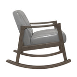Auden Exposed Wood Frame With Light Gray Rocking Chair