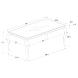 Carone Black Rectangular 61-Inch Glass Top Dining Table