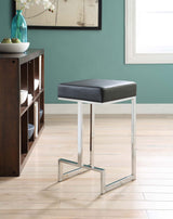Gervase Square Counter Height Stool Black And Chrome