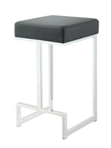 Gervase Square Counter Height Stool Black And Chrome