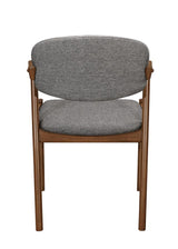Malone Dining Side Chairs Grey And Dark Walnut (Set Of 2)