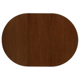 Jedda Dark Walnut 5-Piece Oval Dining Table Set