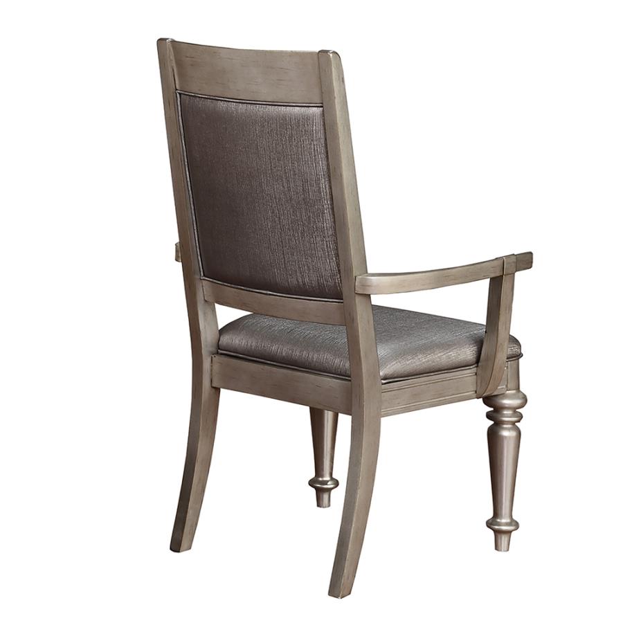 Danette Open Back Arm Chairs Metallic (Set Of 2)