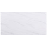 Carla White 80-Inch Cultured Carrara Marble Top Dining Table