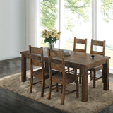 Coleman Rustic Golden Brown 5-Piece Rectangular Dining Set
