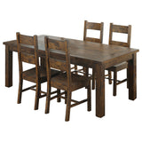 Coleman Rustic Golden Brown 5-Piece Rectangular Dining Set