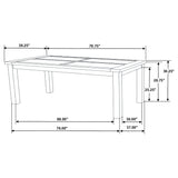 Coleman Rustic Golden Brown 7-Piece Rectangular Dining Set