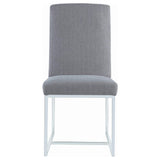 Mackinnon Upholstered Side Chairs Grey And Chrome (Set Of 2)