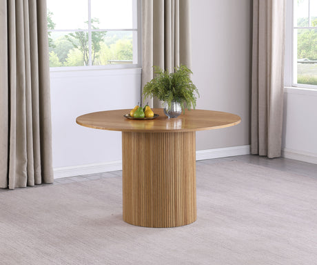 Bradbury Natural Round 48-Inch Wood Top Dining Table