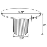 Bradbury Natural Round 48-Inch Wood Top Dining Table