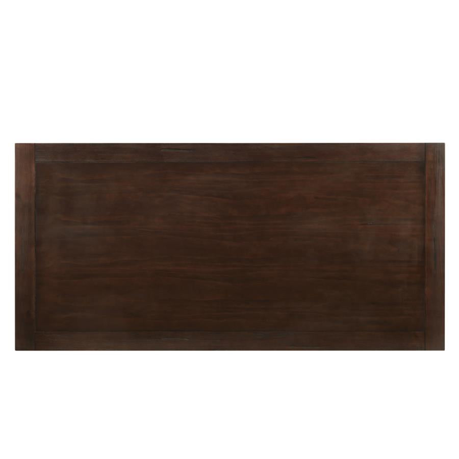 Parkins Rustic Espresso / Beige 5-Piece Rectangular Dining Table Set