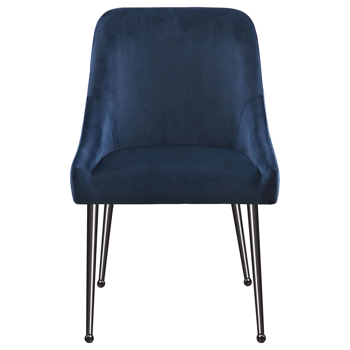 Mayette Blue / Black Nickel Upholstered Dining Side Chair (Set Of 2)