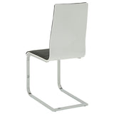 Carmelo Chrome 5-Piece Rectangular Glass Top Dining Set