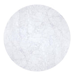 Bartole Italian White Marble Round 48-Inch Top Dining Table