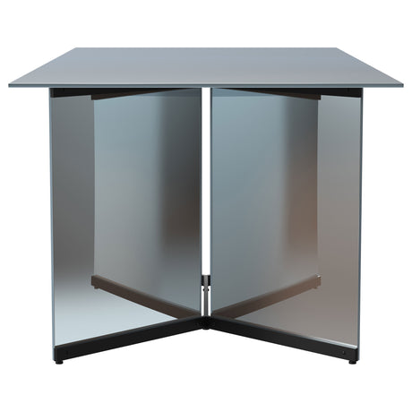 Emery Mirror 76-Inch Rectangular Ed Dining Table Silver