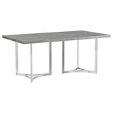 Sterling Grey Faux Marble 72-Inch Rectangular Dining Table