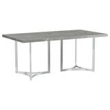 Sterling Grey Faux Marble 72-Inch Rectangular Dining Table