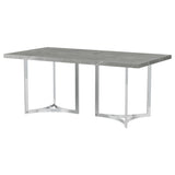 Sterling Grey Faux Marble 72-Inch Rectangular Dining Table