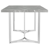 Sterling Grey Faux Marble 72-Inch Rectangular Dining Table