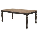 Bridget Rectangular 79-inch Dining Table Brown Brushed