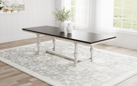Aventine Vintage Charcoal 112-Inch Extension Dining Table