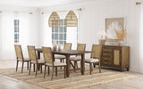 Matisse Light Brown 7-Piece Rectangular Dining Table Set