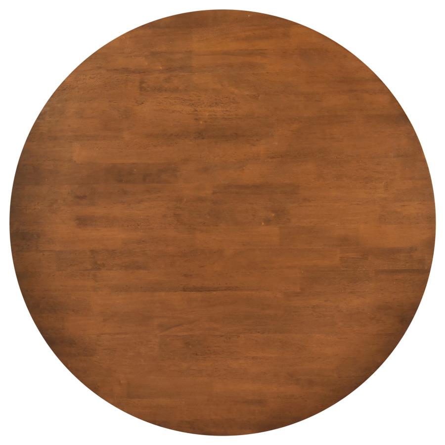 Dinah Round 47-inch Solid Wood Dining Table Walnut