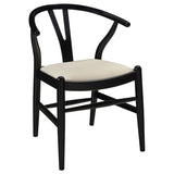 Dinah Wood Wishbone Dining Side Chair Black (Set of 2)