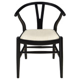 Dinah Wood Wishbone Dining Side Chair Black (Set of 2)