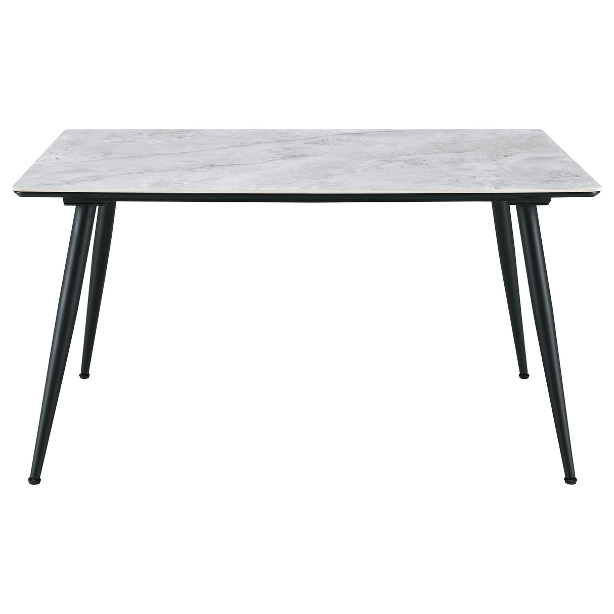 Dennison Grey Marble Rectangular 55-Inch Ceramic Top Dining Table