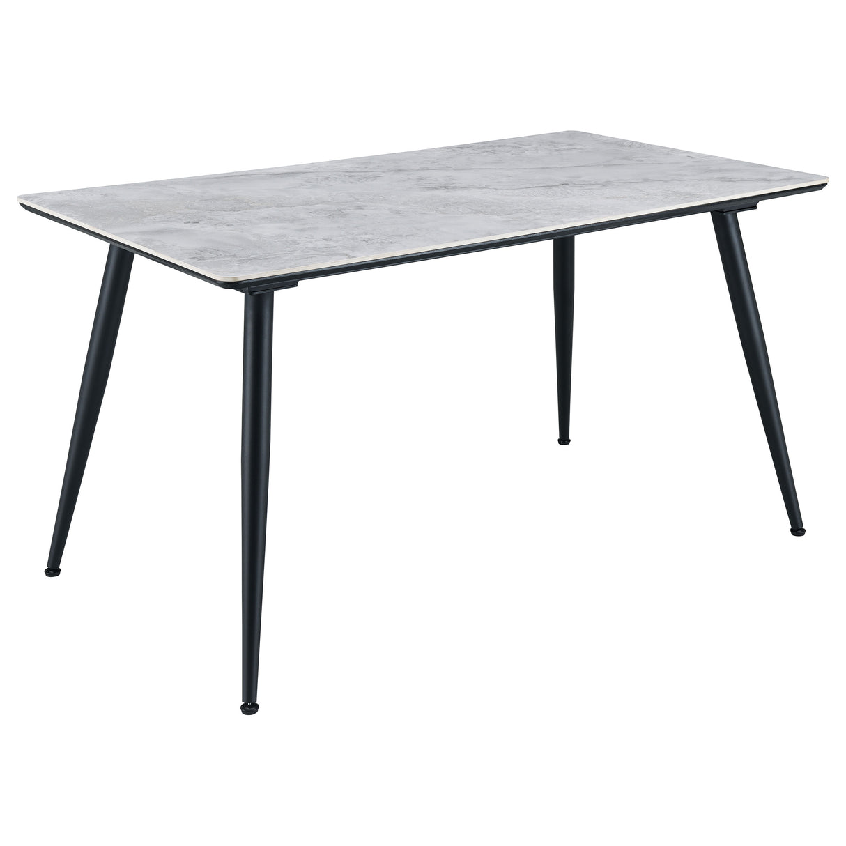Dennison Grey Marble Rectangular 55-Inch Ceramic Top Dining Table