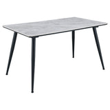 Dennison Grey Marble Rectangular 55-Inch Ceramic Top Dining Table