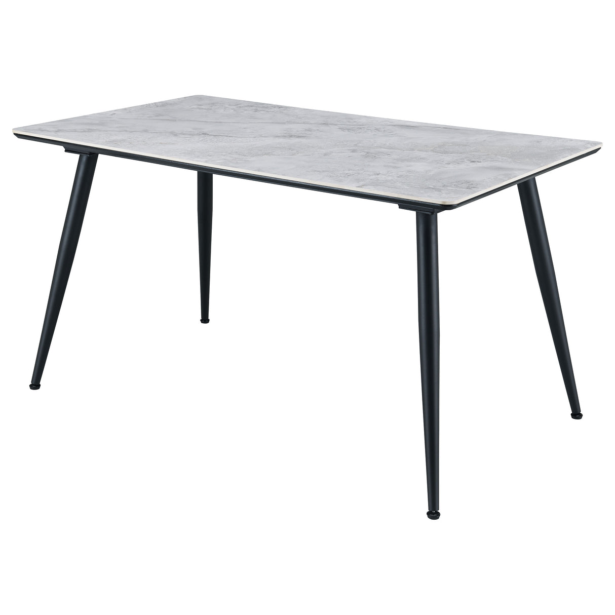 Dennison Grey Marble Rectangular 55-Inch Ceramic Top Dining Table