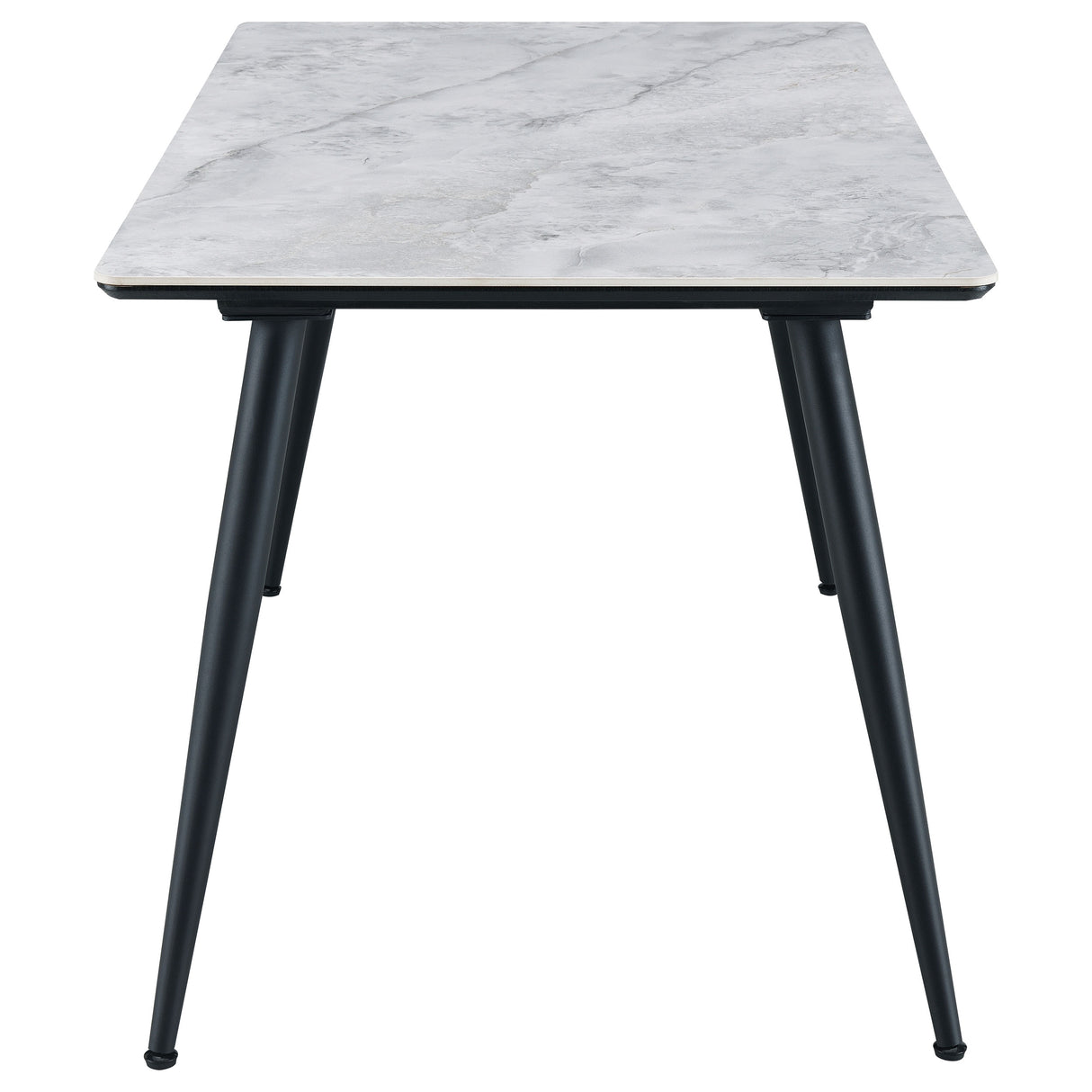 Dennison Grey Marble Rectangular 55-Inch Ceramic Top Dining Table