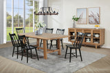 Middleton 7-piece Extension Leaf Dining Set Brown and Black