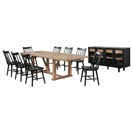 Middleton 10-piece Extension Leaf Dining Set Natural Brown