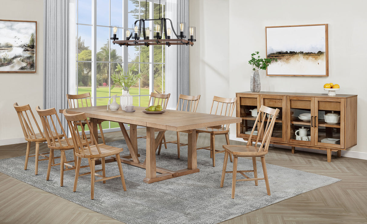 Middleton 10-piece Extension Leaf Dining Set Brown and Black