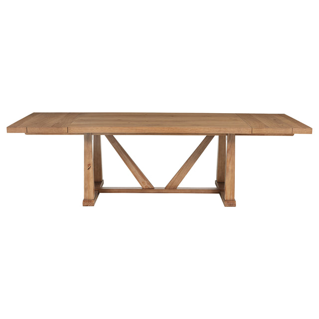 Middleton 106-inch Extension Leaf Dining Table Natural Brown