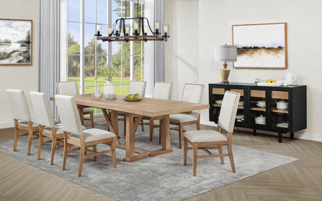 Middleton 106-inch Extension Leaf Dining Table Natural Brown