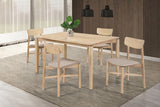 Parkridge White Washed 5-Piece 59-Inch Wood Dining Set