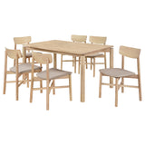 Parkridge White Washed 7-Piece 59-Inch Wood Dining Set