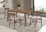 Parkridge Natural Walnut 5-Piece 59-Inch Wood Dining Set