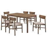 Parkridge Natural Walnut 7-Piece 59-Inch Wood Dining Set