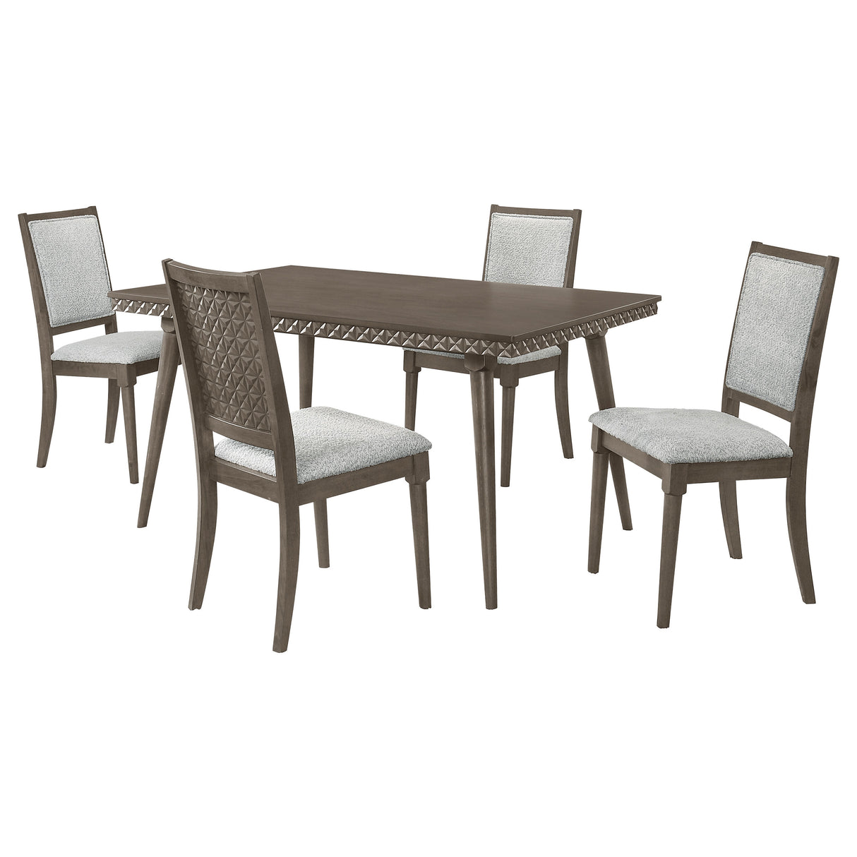 Onslow Dark Brown 5-Piece 59-Inch Rectangular Dining Set