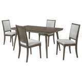 Onslow Dark Brown 5-Piece 59-Inch Rectangular Dining Set