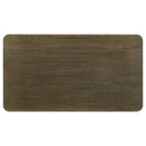 Biloxi Greyish / White 71-Inch Rectangular Wood Dining Table Brown