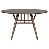 Everton Dark Walnut Round 53-Inch Wood Dining Table