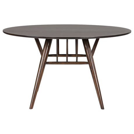 Everton Dark Walnut Round 53-Inch Wood Dining Table