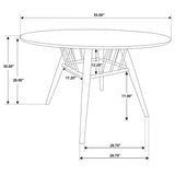 Everton Dark Walnut Round 53-Inch Wood Dining Table