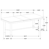 Arini 104-inch Extension Leaf Dining Table Sand Wash